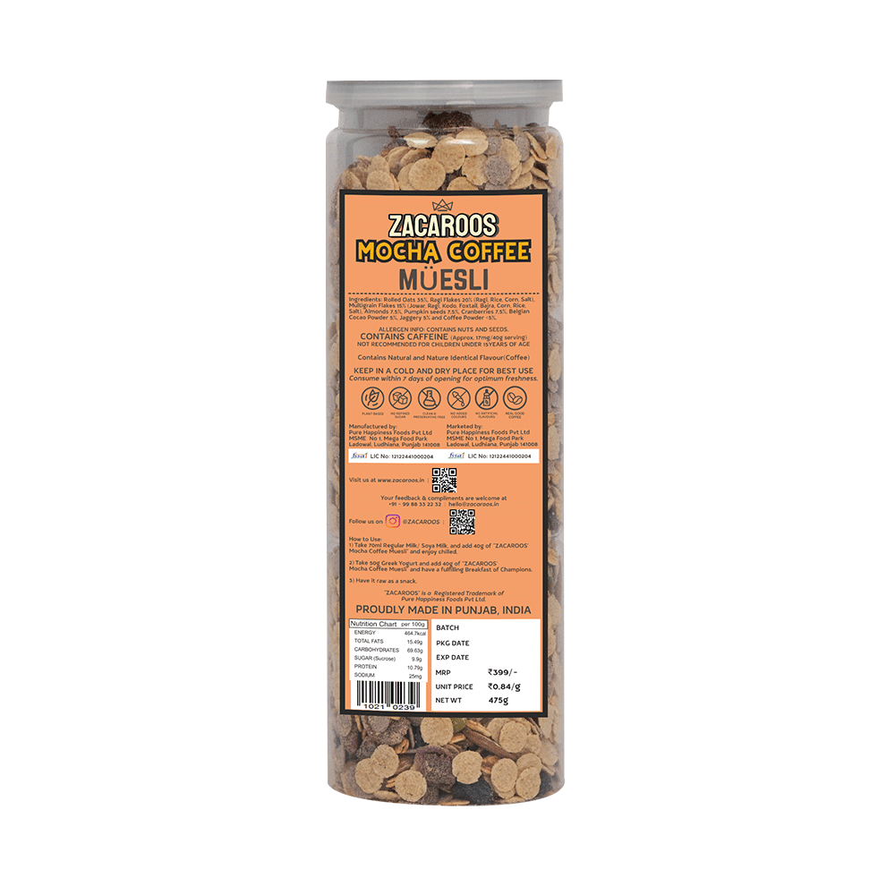 Mocha Coffee Muesli | Powered by Millets