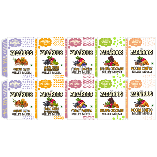 Prebiotic Muesli Variety Pack | Made With Millets 350g